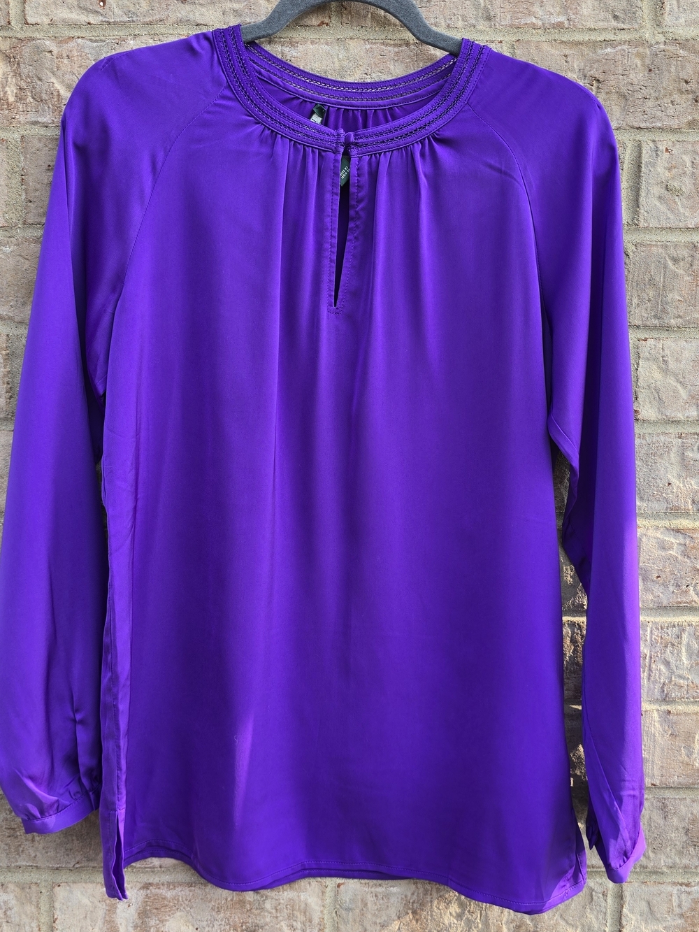 Ralph Lauren Elegant Electric Purple  Long Sleeve Blouse Shirt Top Size Medium